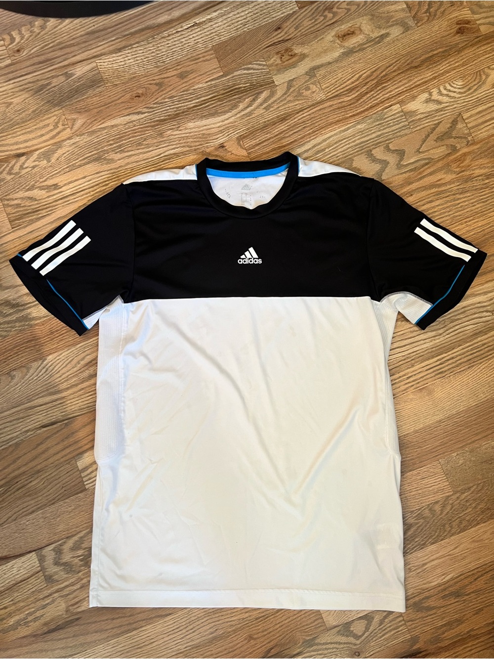 adidas Men’s Black & White Short-Sleeve Training Shirt